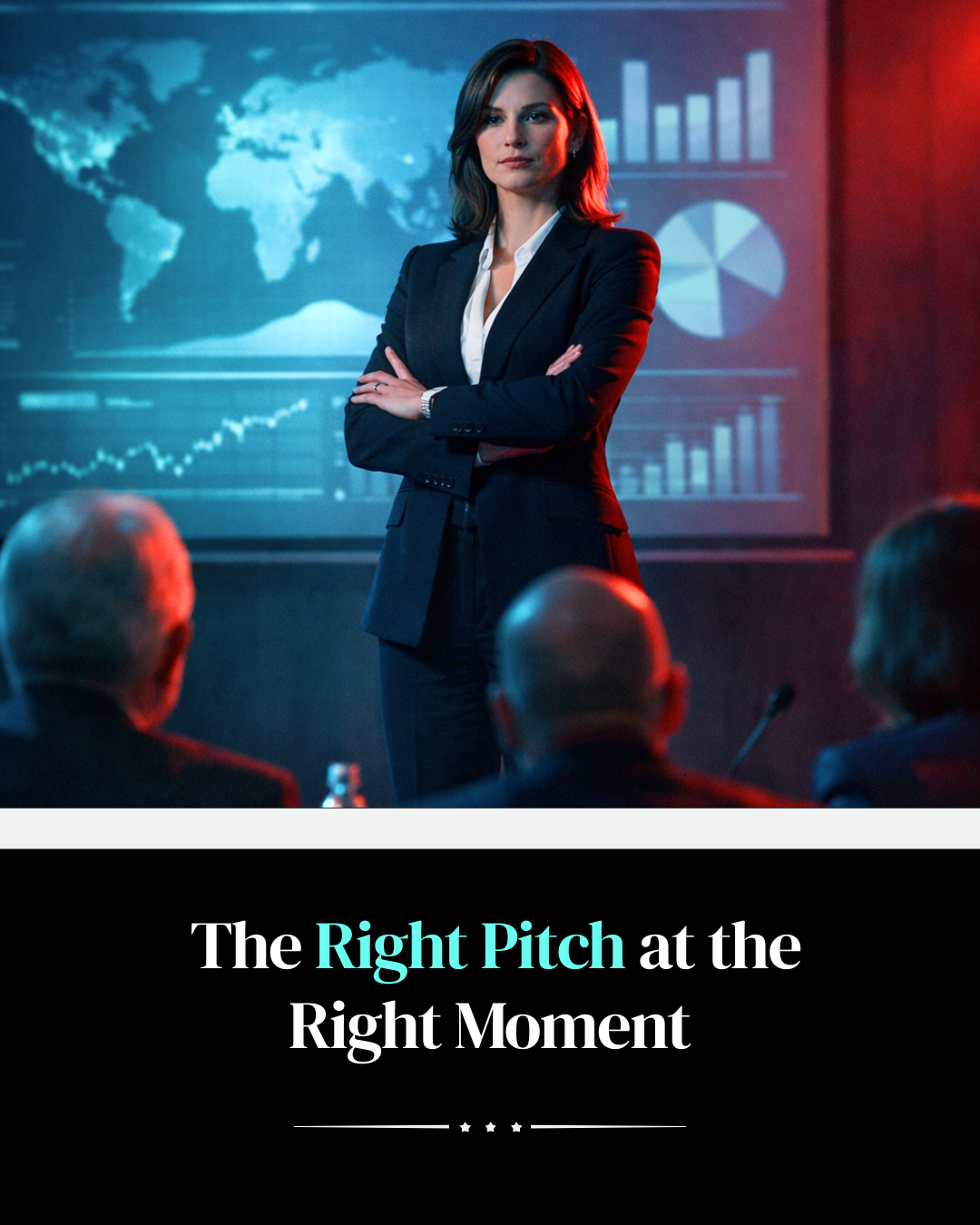 Startup founder pitching to investors